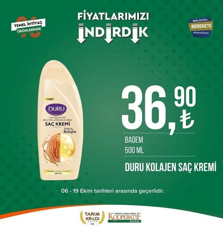 Yüzde 50 indirim bugün başladı! Tarım Kredi Kooperatif Market ekim ayına özel indirimli ürünler kataloğu yayınlandı! Et, süt, çay, hijyen malzemesi... - Resim: 100