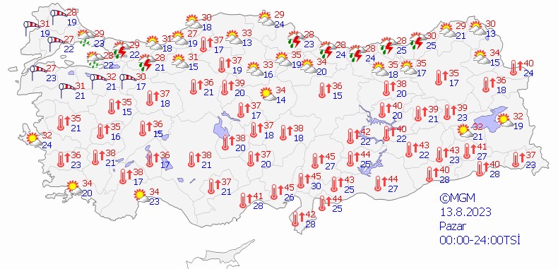 12 AĞUSTOS HAVA DURUMU! Sıcaklar geri dönüyor: Termometreler 46 dereceyi gösterecek! İşte 5 günlük hava durumu - Resim: 2