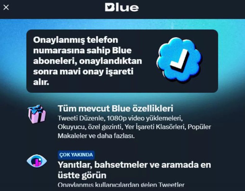 Elon Musk'ın hayali 'Twitter Blue' aboneliği artık Türkiye'de | Aylık ne kadar ödenecek? Üyelik nasıl alınır? - Resim : 4