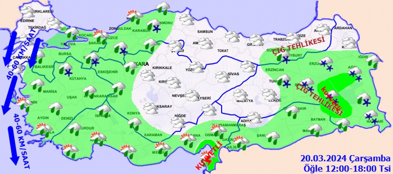 Bugün hava nasıl olacak 20 Mart 2024? Yağışlar ne kadar sürecek? Meteorolojiden kuvvetli yağış ve rüzgar uyarısı! - Resim : 3