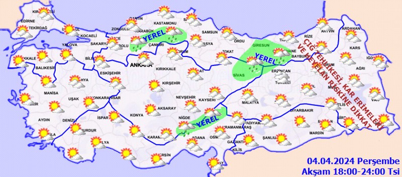 Bugün hava nasıl olacak 4 Nisan 2024? Sıcaklıklar düşüyor mu? Meteoroloji açıkladı! - Resim : 3