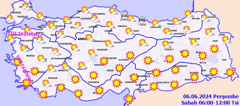 Bugün hava nasıl olacak 6 Haziran 2024? Sağanak yağış uyarısı hangi iller için verildi? Meteoroloji il il hava durumu tahmini - Resim : 1