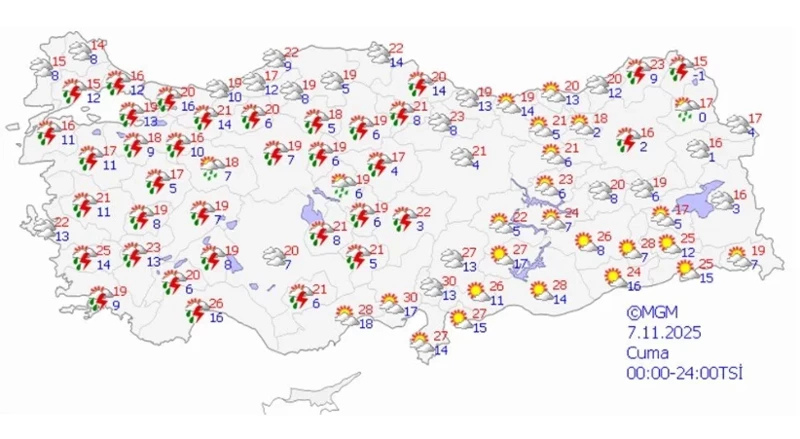 Meteoroloji’den 20 il için kuvvetli yağış uyarısı - Resim: 8