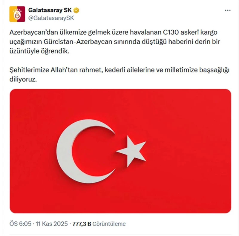 TFF ve 4 Büyükler’den şehitlerimiz için başsağlığı mesajı - Resim: 4