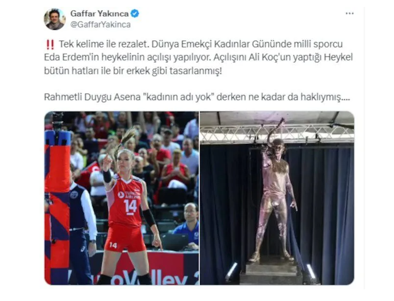 Eda Erdem'in heykeli sosyal medyada erkeğe benzetildi! Törene damga vuran konuşma - Resim: 5