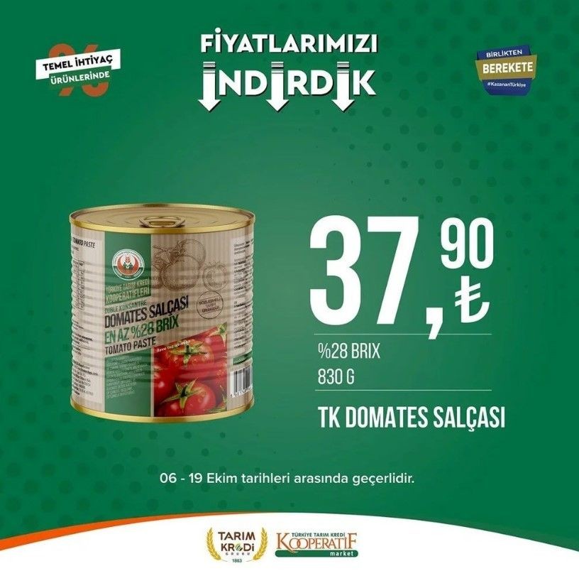 Yüzde 50 indirim bugün başladı! Tarım Kredi Kooperatif Market ekim ayına özel indirimli ürünler kataloğu yayınlandı! Et, süt, çay, hijyen malzemesi... - Resim: 78