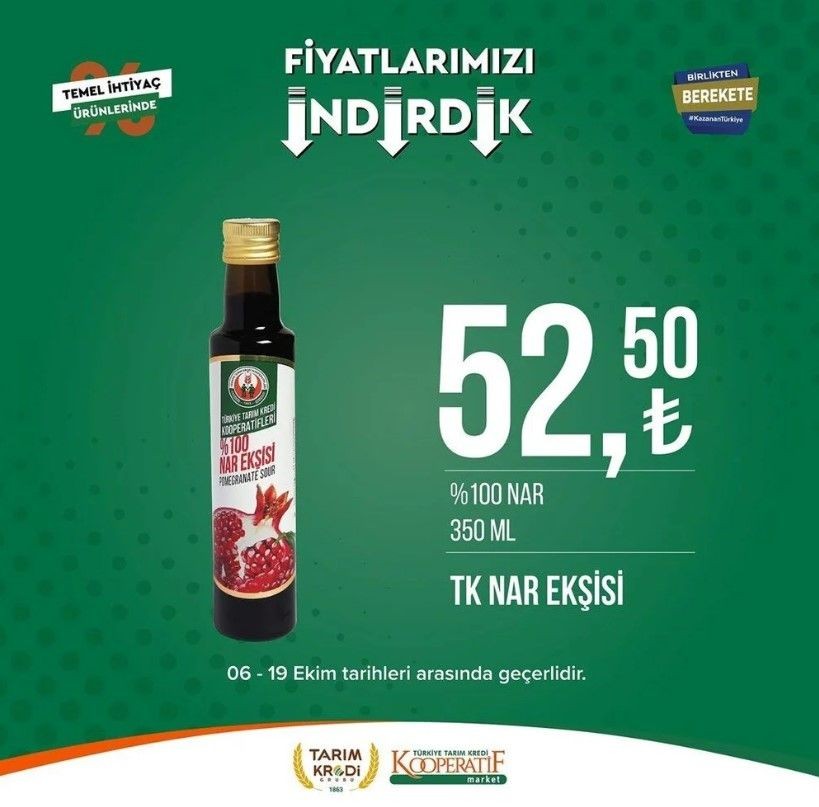 Yüzde 50 indirim bugün başladı! Tarım Kredi Kooperatif Market ekim ayına özel indirimli ürünler kataloğu yayınlandı! Et, süt, çay, hijyen malzemesi... - Resim: 79