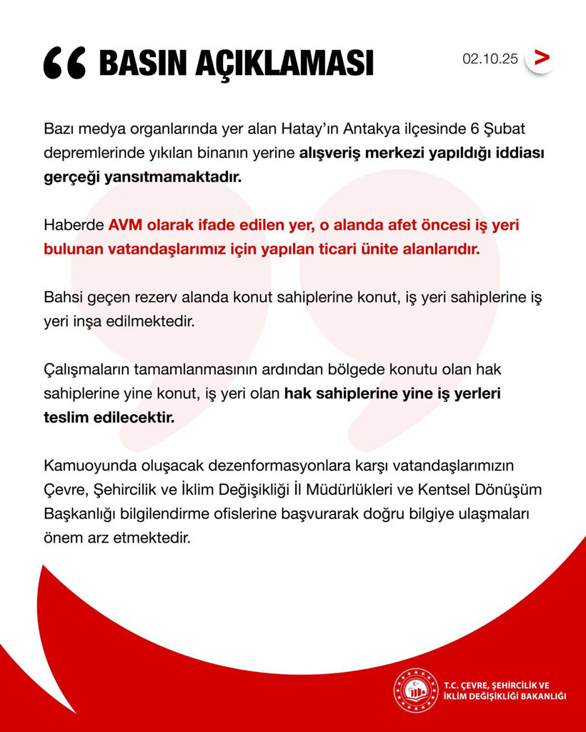 Bakanlıktan "Rezerv alanda AVM yapılıyor" iddialarına yanıt: AVM değil, hak sahiplerine iş yeri - Resim : 1