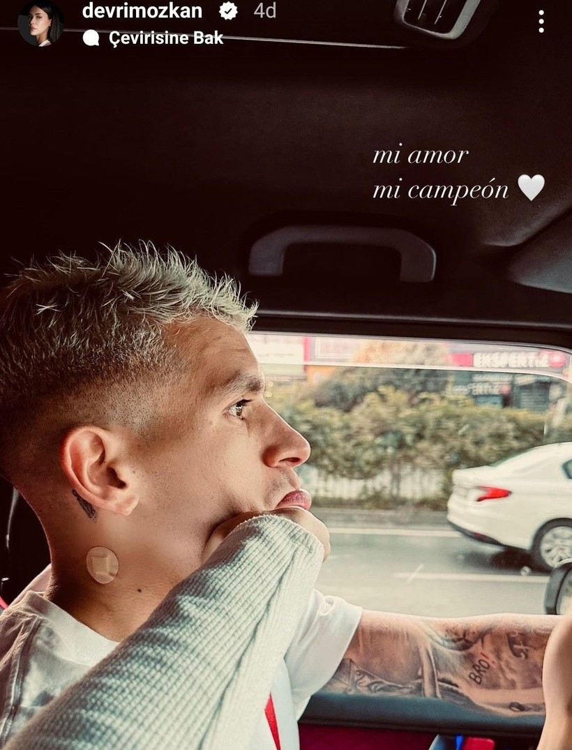 Kopenhag maçı öncesi Torreira'ya sevgilisi Devrim Özkan'dan destek: Benim aşkım, şampiyonum - Resim : 1