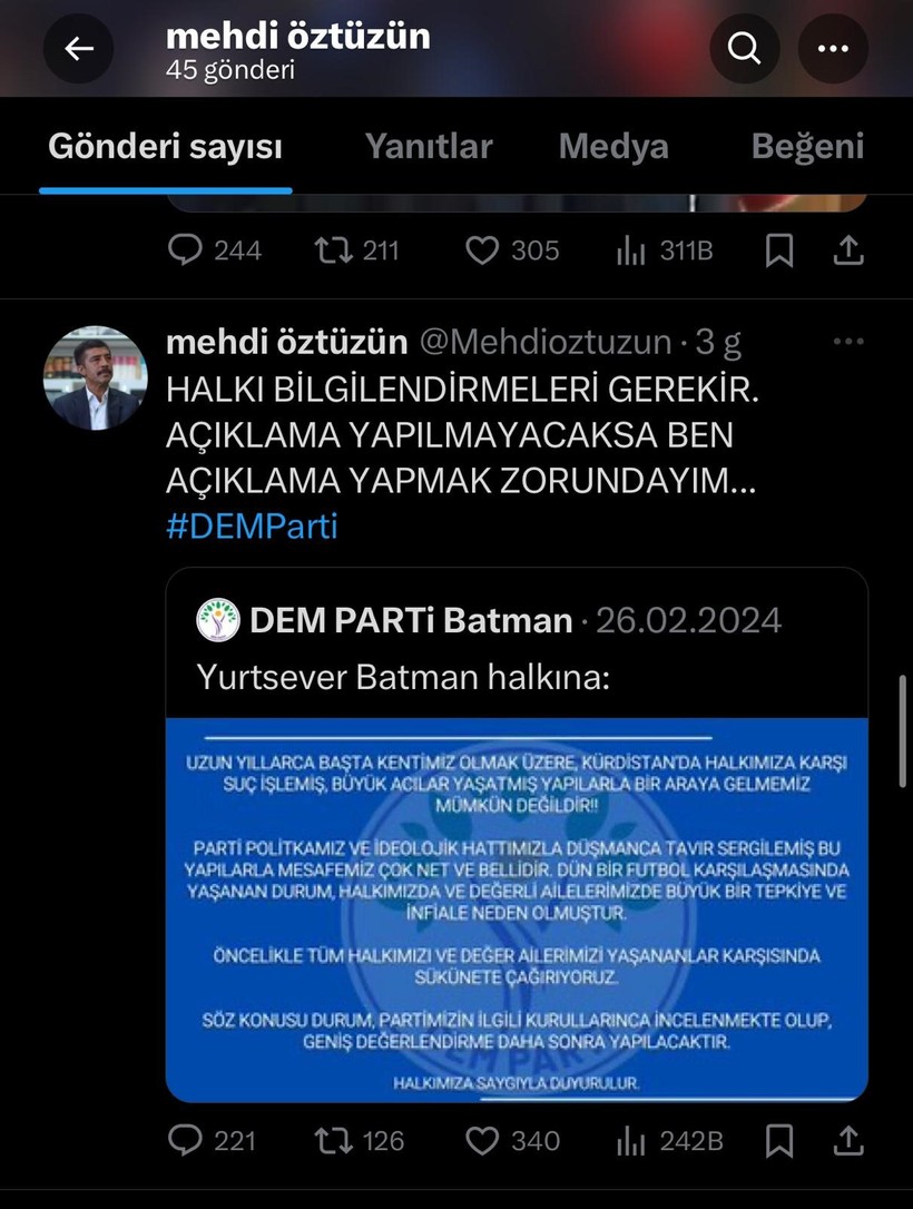 HÜDA PAR adayıyla aynı kareye giren DEM Parti Batman adayı Mehdi Öztüzün ihraç edildi - Resim : 2