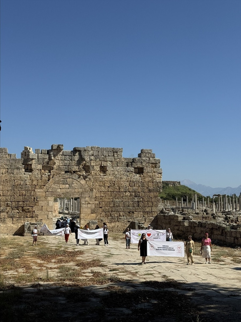 Antalya'da UNESCO Dünya Miras Geçici Listesi'nde yer alan Perge Antik Kenti'nde sağlıklı yaşamın...