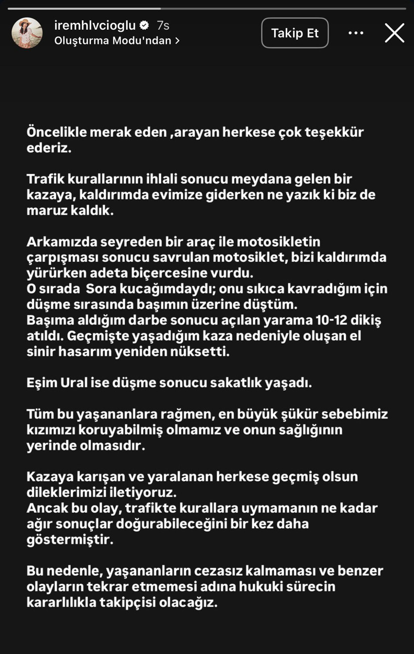 Kadıköy'de oyuncu İrem Helvacıoğlu’nun yaralandığı kaza kamerada - Resim : 3
