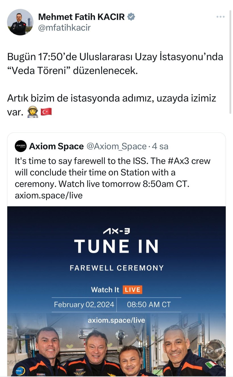 Uzay yolculuğu sona eriyor! Alper Gezeravcı ve ekibi bugün dönüyor - Resim : 5