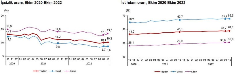 SON DAKİKA: TÜİK işsizlik verilerini açıkladı! Ekim ayında işsizlik 10,2 oldu - Resim : 1