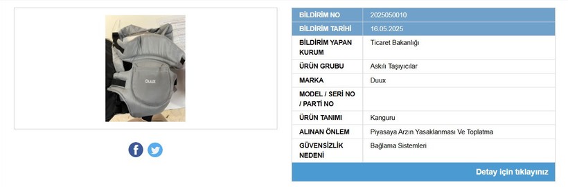 Ebeveynler dikkat: Yaralanma riski taşıdığı açıklandı! Piyasadan toplatılıyor - Resim : 1