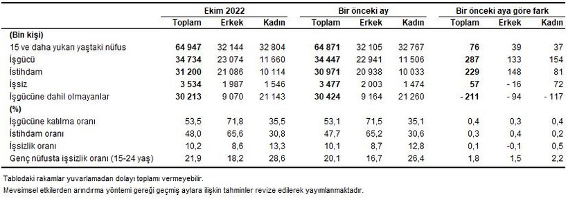 SON DAKİKA: TÜİK işsizlik verilerini açıkladı! Ekim ayında işsizlik 10,2 oldu - Resim : 2