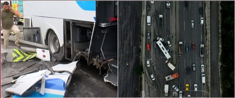 Son dakika: İstanbul'da can pazarı! Yolcu otobüsü karşı şeride daldı: Çok sayıda yaralı var - Resim: 4