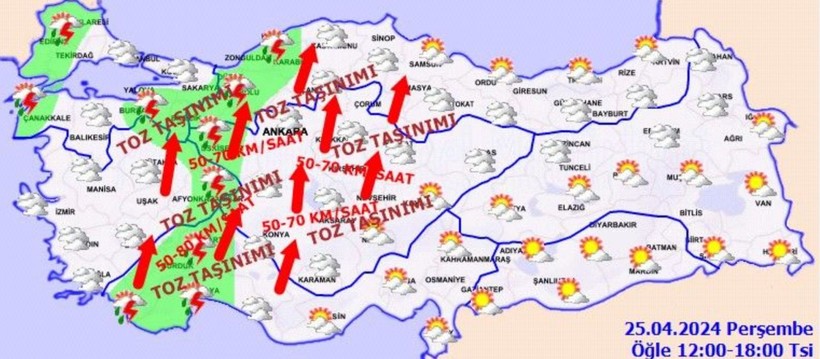 Meteoroloji'den 44 ile yağmur ve çöl tozu uyarısı! 🚨 'Maske takın' - Resim: 3