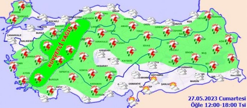 28 Mayıs hava durumu! Seçim günü hava nasıl olacak? Meteoroloji'den uyarı: Gök gürültülü sağanak yağış bekleniyor! - Resim: 3