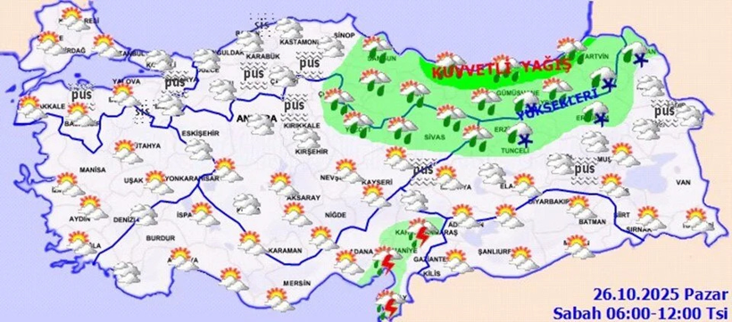Meteorolojiden uyarı: Kuvvetli sağanak, sel, heyelan, kar... - Resim : 1