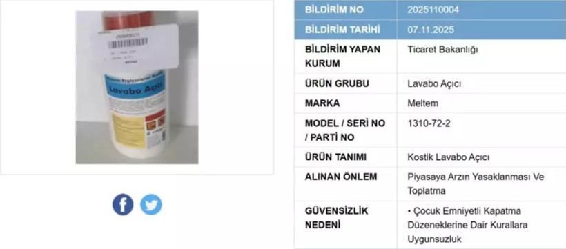 Bakanlık duyurdu: 4 ürün sağlığa zararlı bulundu, piyasadan toplatılıyor - Resim : 2