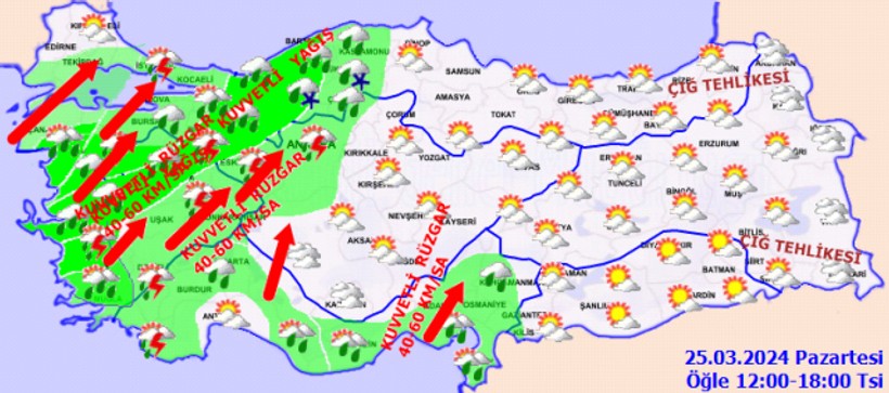 İstanbul ve Ankara başta olmak üzere 23 ile sarı kodlu uyarı - Resim : 2