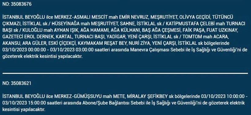 İstanbul'da elektrik kesintisi olacak! İşte 3 Ekim Salı günü elektriksiz kalacak ilçeler - Resim: 17