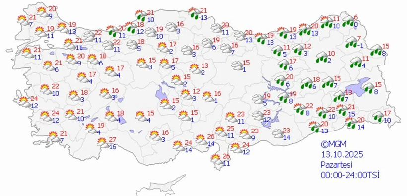 Meteorolojiden 6 il için kar ve kuvvetli yağış uyarısı - Resim: 6