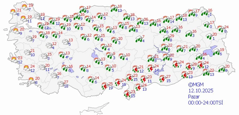 Meteorolojiden 6 il için kar ve kuvvetli yağış uyarısı - Resim: 5