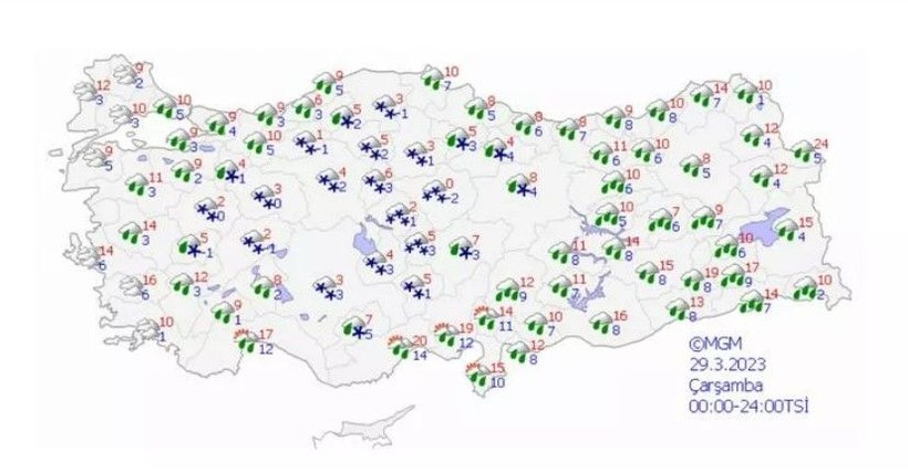 Mart ezber bozmuyor! Meteoroloji uyardı: Sıcaklıklar düşüyor, kar kapıda! - Resim: 12