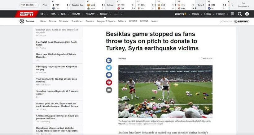 Beşiktaş taraftarlarının Antalyaspor karşılaşmasında düzenlediği “Bu oyuncak sana arkadaşım” kampanyası dünya basınında yer buldu - Resim: 5