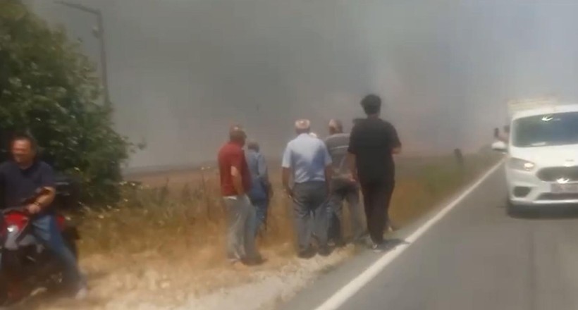 Tekirdağ'da 180 dönümlük buğday tarlası yandı! 3 kişi dumandan etkilendi - Resim: 7