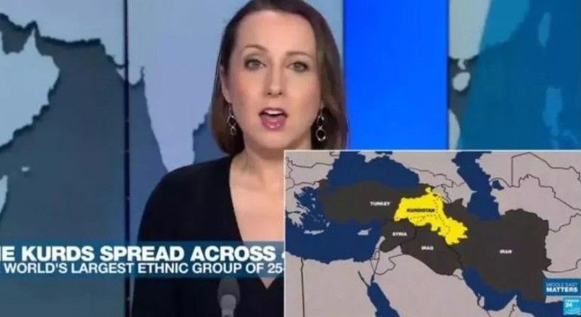 Fransa çizmeyi aştı! France 24 kanalı, Paris'teki saldırıyı "Sözde Kürdistan" haritası ile paylaştı - Resim: 5