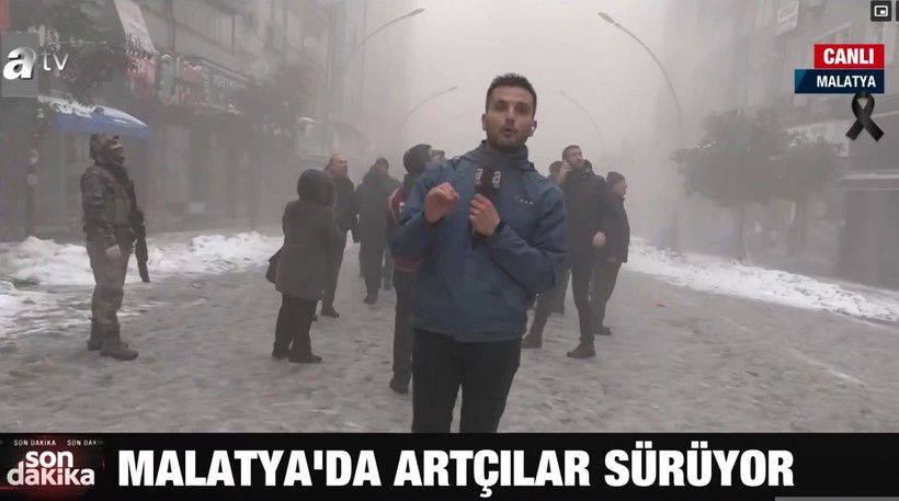 Son dakika deprem haberleri... Muhabir depreme canlı yayında yakalandı - Resim: 6