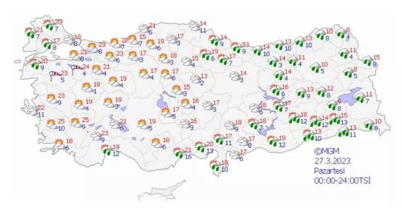 Mart ezber bozmuyor! Meteoroloji uyardı: Sıcaklıklar düşüyor, kar kapıda! - Resim: 11