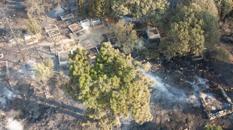 Çanakkale yangınında 3. gün! Görüntüler savaşı aratmadı! Mezarlar yandı, Yağcılar hayalet köye dönüştü - Resim: 15