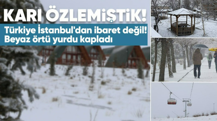 Türkiye genelinde yağan kar ülkeyi beyaza bürüdü! O görüntüleri gören herkes hayran kaldı...