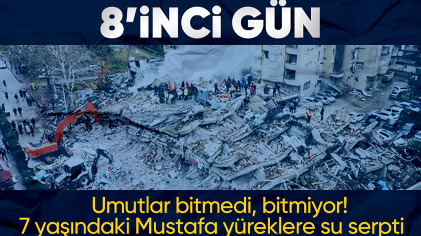 8'inci günün ilk dakikalarında arama kurtarma çalışmaları sürüyor! Umutlar tükenmiyor