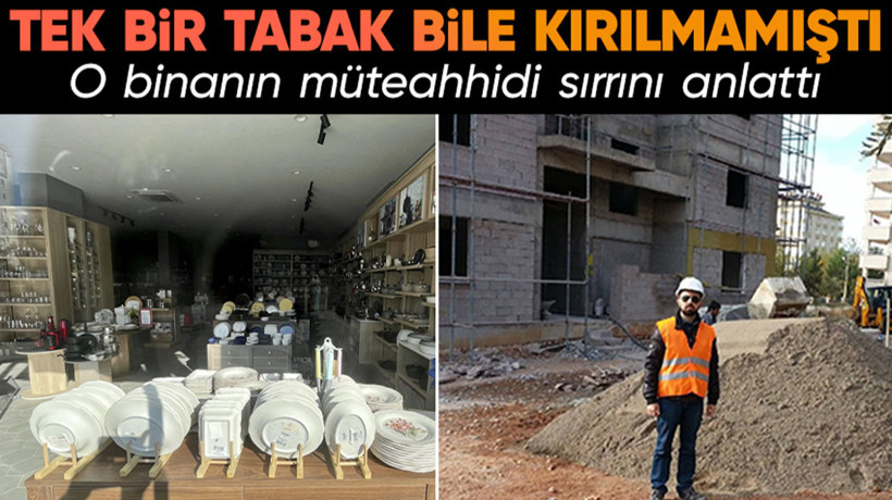 Depremi hasarsız atlatan züccaciye dükkanının müteahhidi Akın Öncül sırrını anlattı