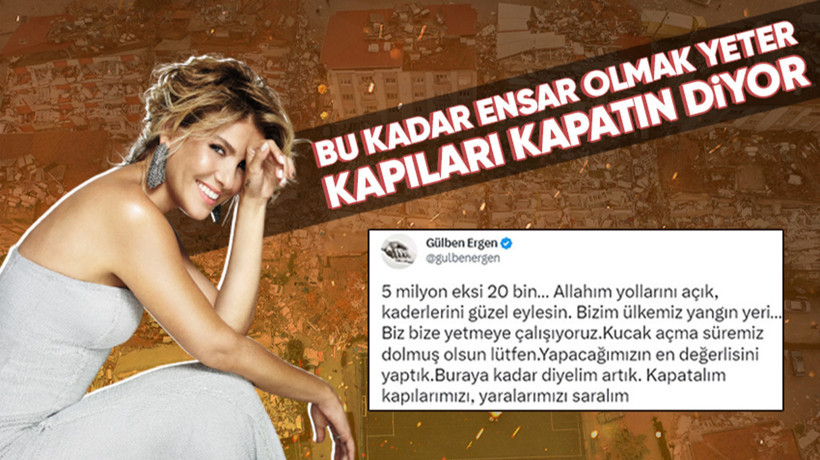 Hulusi Akar "20 bin Suriyeli ülkesine döndü" dedi, Gülben Ergen kayıtsız kalamadı: Kapılarımızı kapatalım