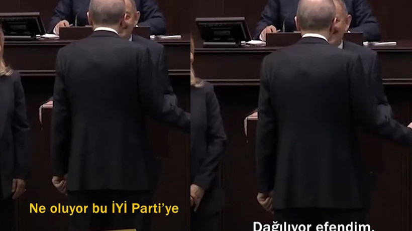 Cumhurbaşkanı Recep Tayyip Erdoğan "Ne oluyor bu İYİ Parti'ye?" dedi, Mehmet Özhaseki "Dağılıyorlar efendim" sözleriyle yanıtladı | VİDEO İZLE
