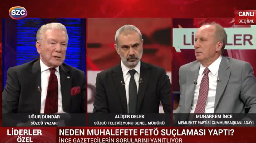 Memleket Partisi Genel Başkanı Muharrem İnce'nin Muhalefete 'FETÖ' suçlamasına Gazeteci Uğur Dündar'dan tepki: Muhalefete muhalefet etmek size yakışmıyor