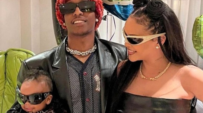 Dünyaca ünlü şarkıcı Rihanna geçen yıl kucağına aldığı bebeğinin ilk doğum gününü kutladı
