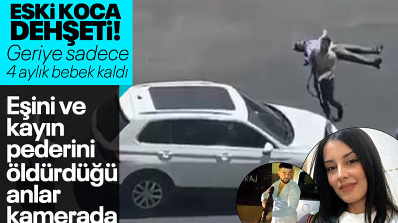Gaziantep'te sokak ortasında eski koca vahşeti! Eşini ve kayın pederini öldürdüğü anlar kamerada! Geriye sadece 4 aylık bebek kaldı