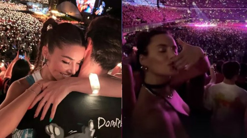 Hakan Sabancı Hande Erçel'in omzuna dokundu ve... Erçel ve Sabancı'dan birlikte ilk paylaşım