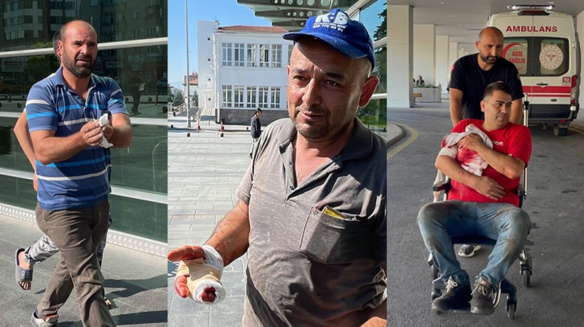Acemi kasaplar soluğu hastanede aldı