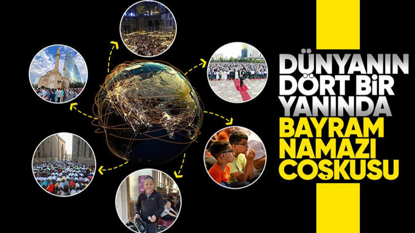 İslam aleminde bayram namazı coşkusu! Camiler doldu taştı