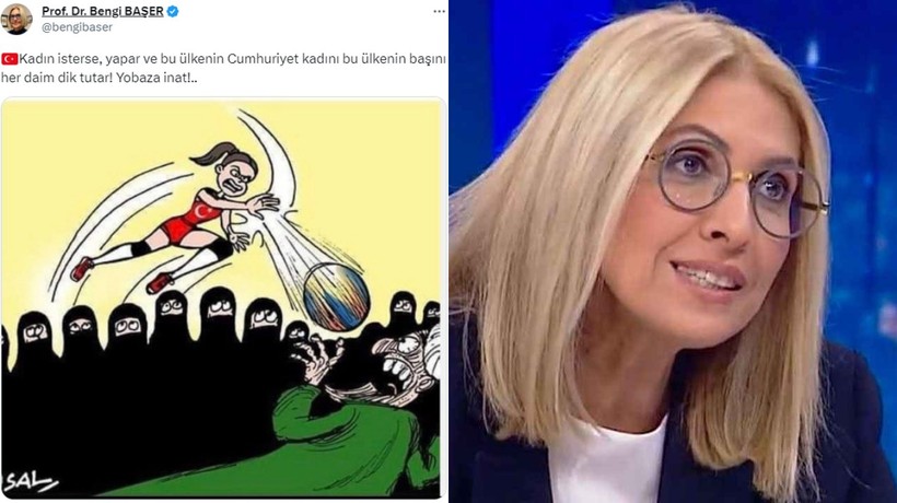CHP'li Profesör Bengi Başer, Filenin Sultanları'nı skandal bir görselle kutladı