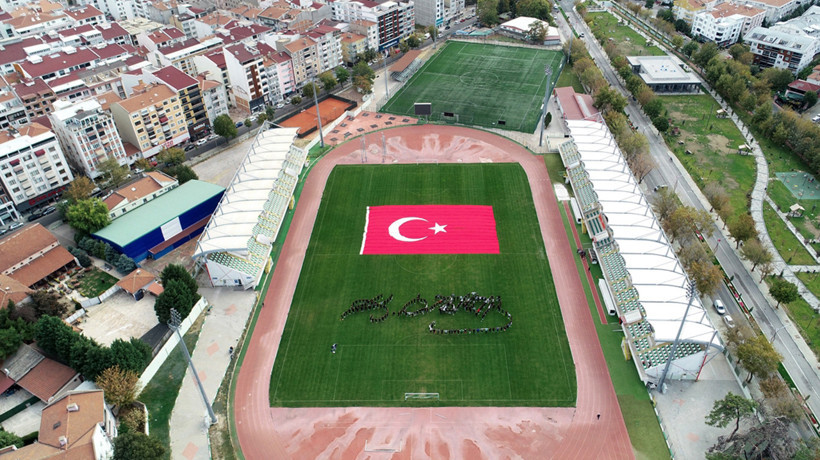 Kırklareli'de öğrencilerden Atatürk imzası! Koreografi hayran bıraktı