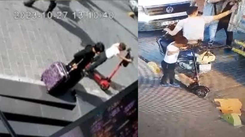 Fatih'te 11 yaşındaki şahıs 7 tane elektrikli scooterı işte böyle çaldı!